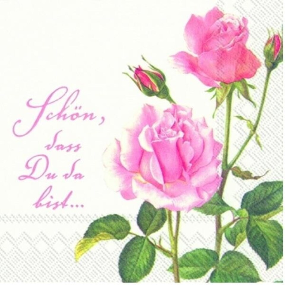 IHR Ideal Home Range Luncheon Napkins -  A Rose For You | Multi | 1