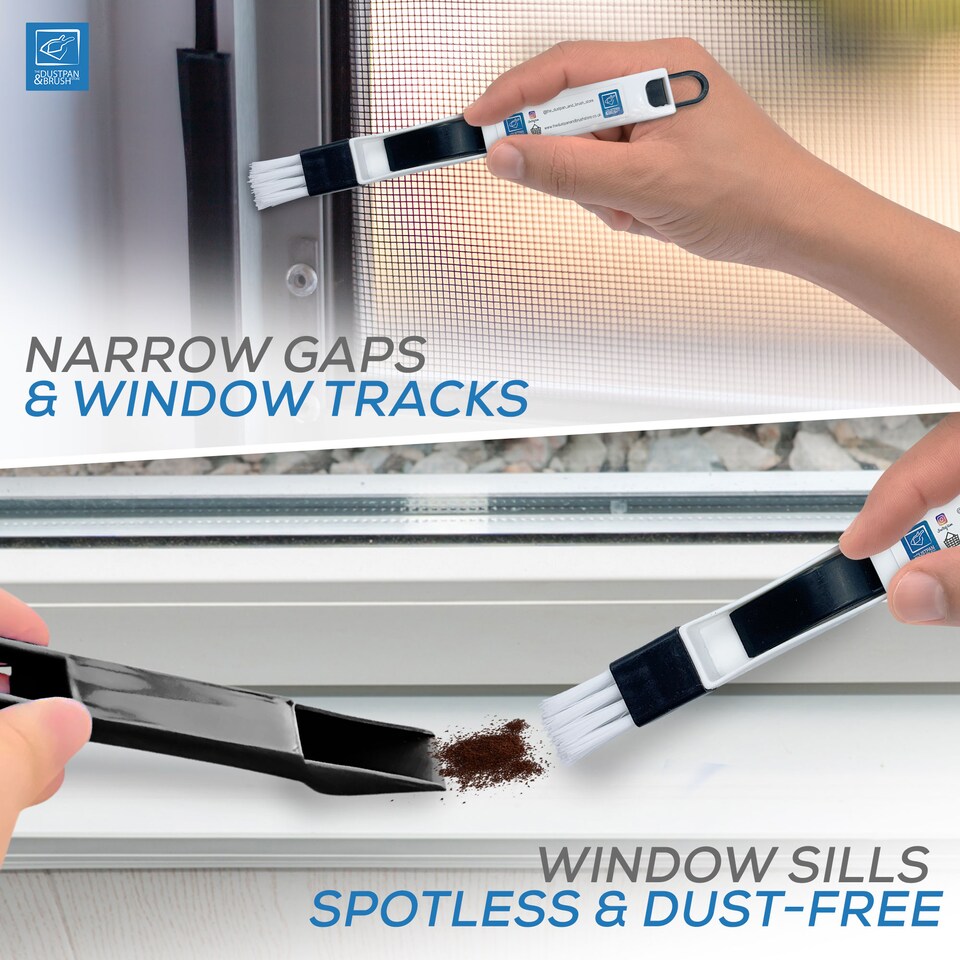 image 1 of Micro Cleaning Tool Precision Cleaning for Gaps & Tracks Brush Set Keyboard Blinds Windows | Blue | Blue, Black | One Size