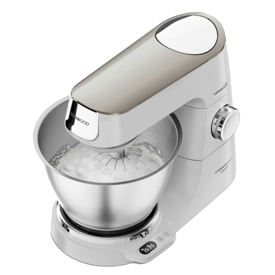 image 1 of Kenwood Stand Mixer, Titanium Chef Baker, 5L White