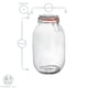 image 3 of Argon Tableware Glass Storage Jars - 3 Litre - Set of 3 - 4 Colour Seals Airtight Kitchen Storage Container Preserving Jar