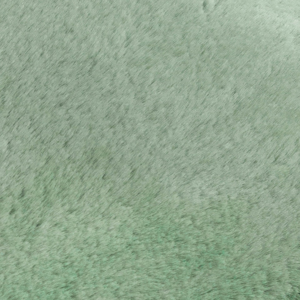 image 1 of Furn Kallu Faux Fur Polyester Filled Cushion Green | 50 cm x 50 cm