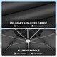 image 5 of Outsunny 3m Cantilever Parasol Solar Lights Power Bank Base 360° Spin Dark Grey