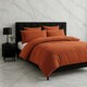 image 1 of Teddy Bear Fleece Soft Cosy Duvet Cover + Pillow Case Set Orange | Single
