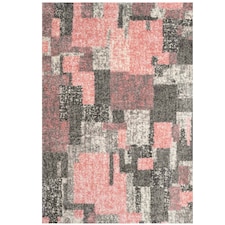 KUKOON Blush Pink Patchwork Mottled Shaggy Area Rug 200cm x 290cm
