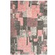 image 1 of KUKOON Blush Pink Patchwork Mottled Shaggy Area Rug 200cm x 290cm