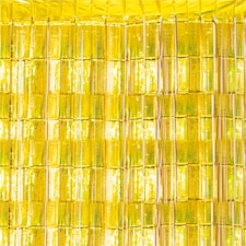 Shimmer Tinsel Curtain, 3M x 1M Gold