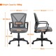 image 2 of Yaheetech Adjustable Computer Chair Study Chair with Mid Back Grey | Dark Grey