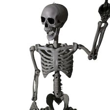 Pack of 6 90cm (3ft) Posable Full Body Halloween Skeleton Decoration with Movable Joints