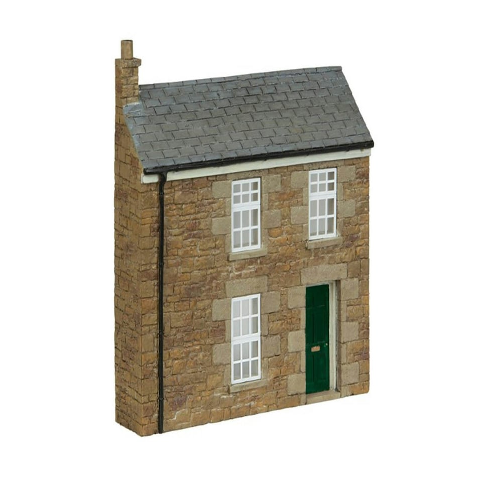Bachmann Scenecraft Low Relief Stone Terrace RH Dr Green(Pre-Built)