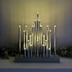 image 2 of 25cm Premier Christmas Candlebridge with 20 LEDs & Timer in Silver Battery Operated