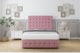 image 2 of Sloomy Berlin Pink Plush Divan Bed Base 2 Drawers Foot-End With 26 Inch Strutted Headboard & 12 Inch Matching Footboard | Pink | Pink | King | 1