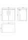 image 2 of Balterley Level Modern Bathroom Wall Hung 2-Door Vanity Unit with Laminate Worktop, Soft Close Doors | Grey | Satin Grey
