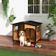 image 10 of PawHut Wooden Dog Kennel, Dog House w/ Removable Floor or Large Dogs 