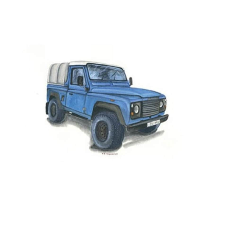 Kevin Milner Countryside Land Rover Defender Greetings Card - Multicoloured - One Size