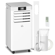 HOMCOM 10000 BTU Mobile Air Conditioner Indoor Portable AC Unit w/ RC, White