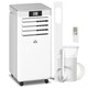 image 1 of HOMCOM 10000 BTU Mobile Air Conditioner Indoor Portable AC Unit w/ RC, White