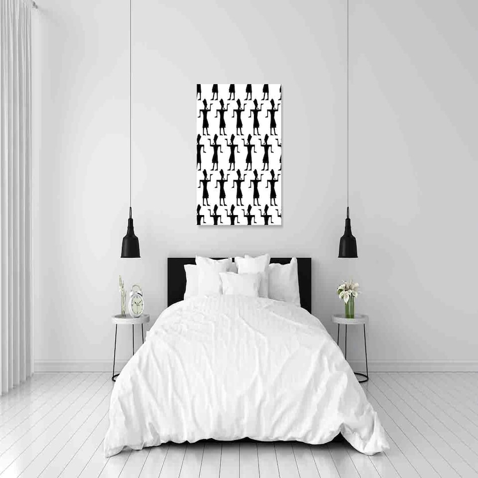 image 1 of Tribal art, Egyptian vintage ethnic (Canvas Print) 91cm x 91cm