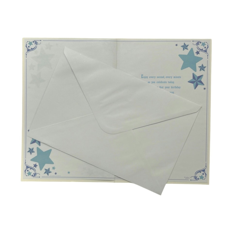 image 1 of Age 18 Male Silver Stars Birthday Card