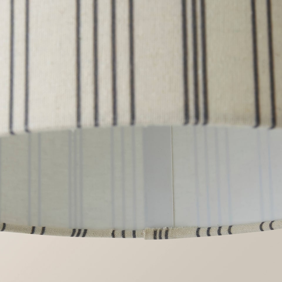 image 1 of ValueLights Hallie Natural Small Stripe Ceiling Lamp Shade & Bulb | Multi