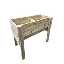 Raised Veg Trug Garden Planter - Scandinavian Redwood - L52 x W180 x H60 cm - Minimal Assembly Required Brown