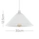 image 7 of ValueLights Pair Frosted White Taper Ceiling Shades & Bulbs | White