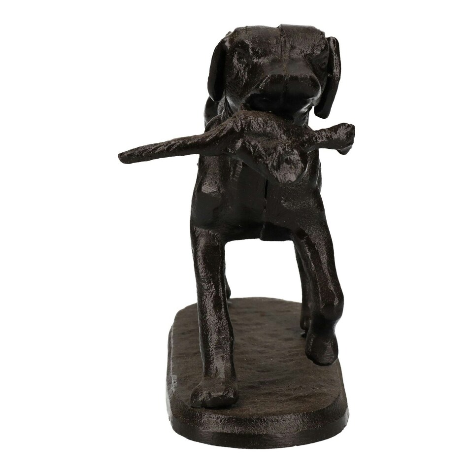 image 1 of Golden Retrievor Labrador Dog Cast Iron Statue Figure Trophy Fireplace Ornament