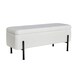 image 8 of Storage Ottoman Seat Velvet Metal Legs Compact Space Saving Home Furniture