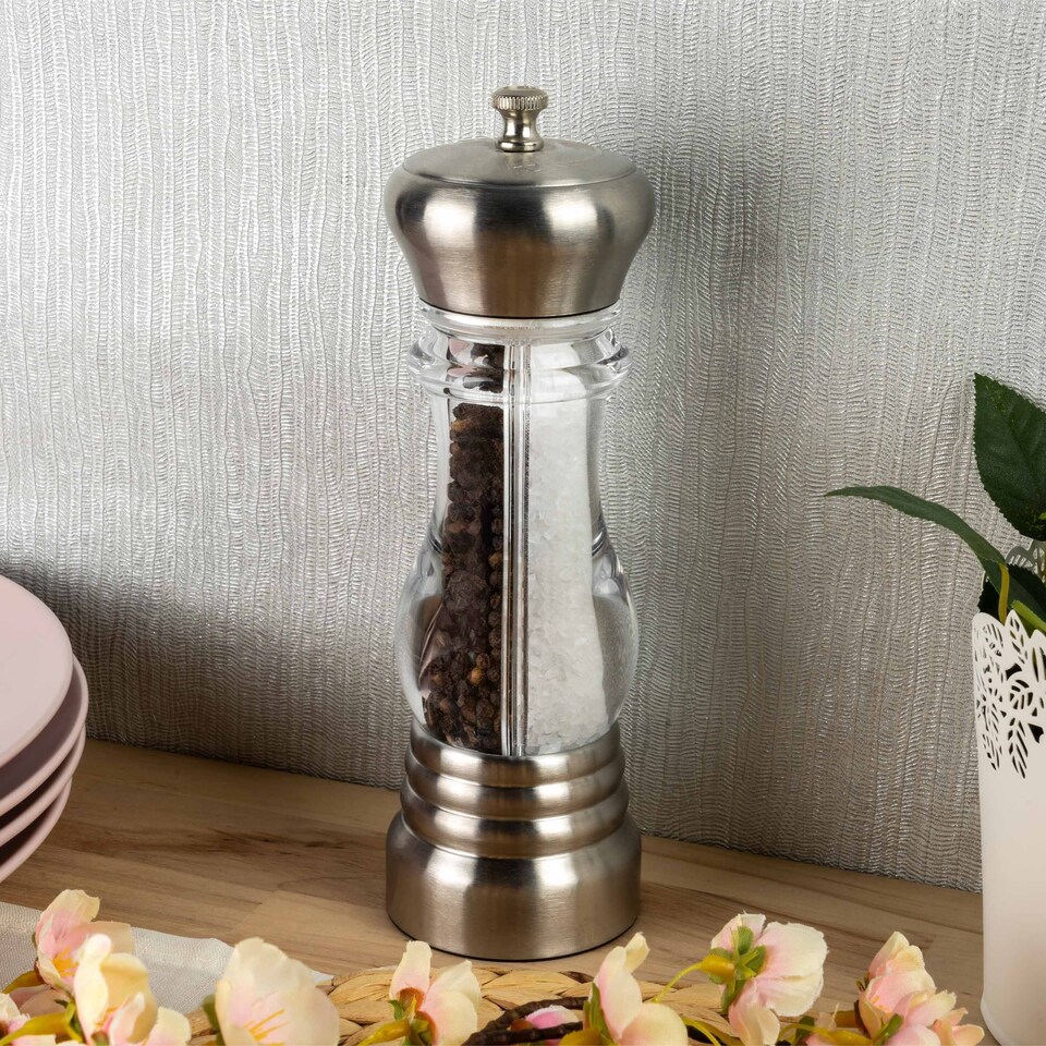 image 1 of Grunwerg Gmill Salt and Pepper Double Mill, Stainless Steel, 30cm