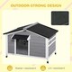 image 5 of PawHut Wooden Dog Kennel for Outside 109L x 79W x 72H cm, Grey
