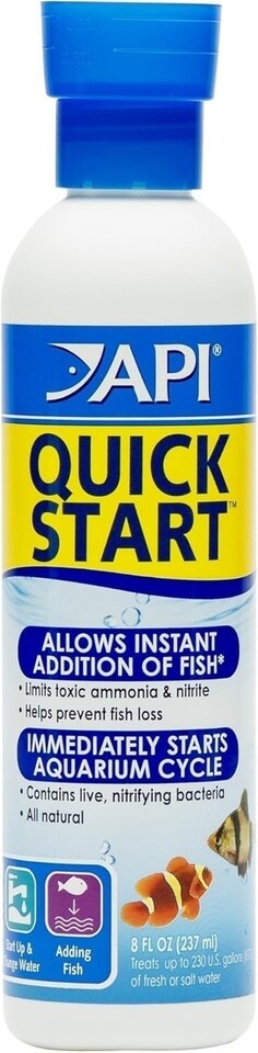 image 1 of API Quick Start Freshwater and Saltwater Aquarium Nitrifying Bacteria 237 ml Bottle