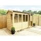 image 2 of 12 x 7 REVERSE Pressure Treated Tongue And Groove Apex Summerhouse + LONG WINDOWS (12' x 7' / 12ft x 7ft) (12x7)