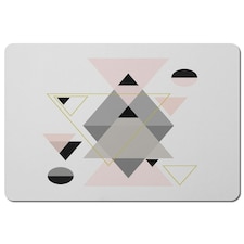 Pink & Grey Geometric Triangles (Placemat)