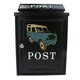image 2 of Landrover Defender Letter Post Mail Box Metal Black Wall Door House Lockable Black