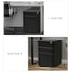 image 4 of Vinsetto 3 Drawer Metal Filing Cabinet Lockable 5 Wheels Under Desk Black