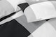 image 4 of Chequered Check Mono Duvet Cover Set - Double - Black | Black | Double
