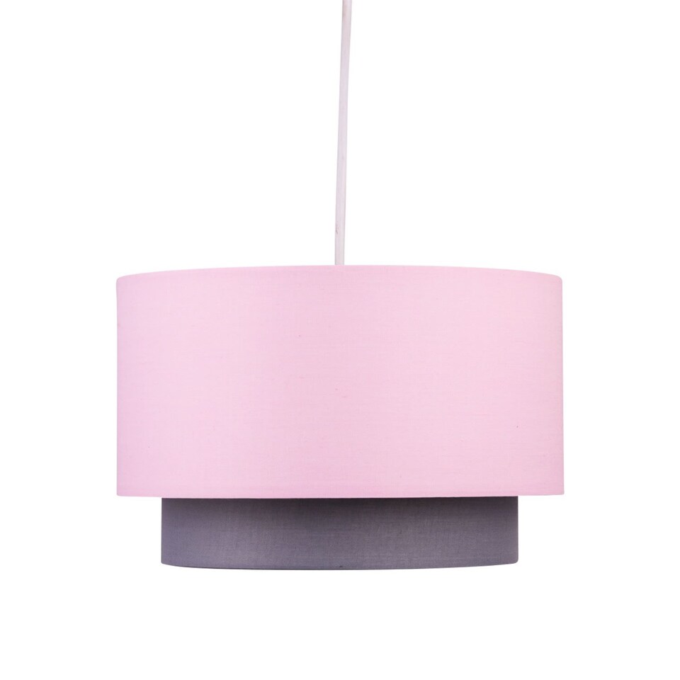 image 1 of Pink & Grey 2 Tier Light Shade | Pink | Medium | 1