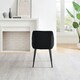 image 5 of Furniturebox Calla 2x Black Faux Leather Black Leg Dining Chair