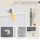 image 6 of COSTWAY Slim Bathroom Cabinet Floor Storage Organizer White Grey