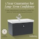 image 6 of Bathroom Wall Hung 1-Drawer Vanity Unit & Fireclay Basin, Grey, 800mm | Grey | Dark Grey | 470 x 830 x 496mm
