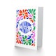image 2 of Congratulations Card Congrats Groovy Flower Border Retro Floral Design