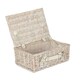 image 1 of Wicker 35cm White Wash Empty Picnic Basket Unlined Brown | Brown | One Size