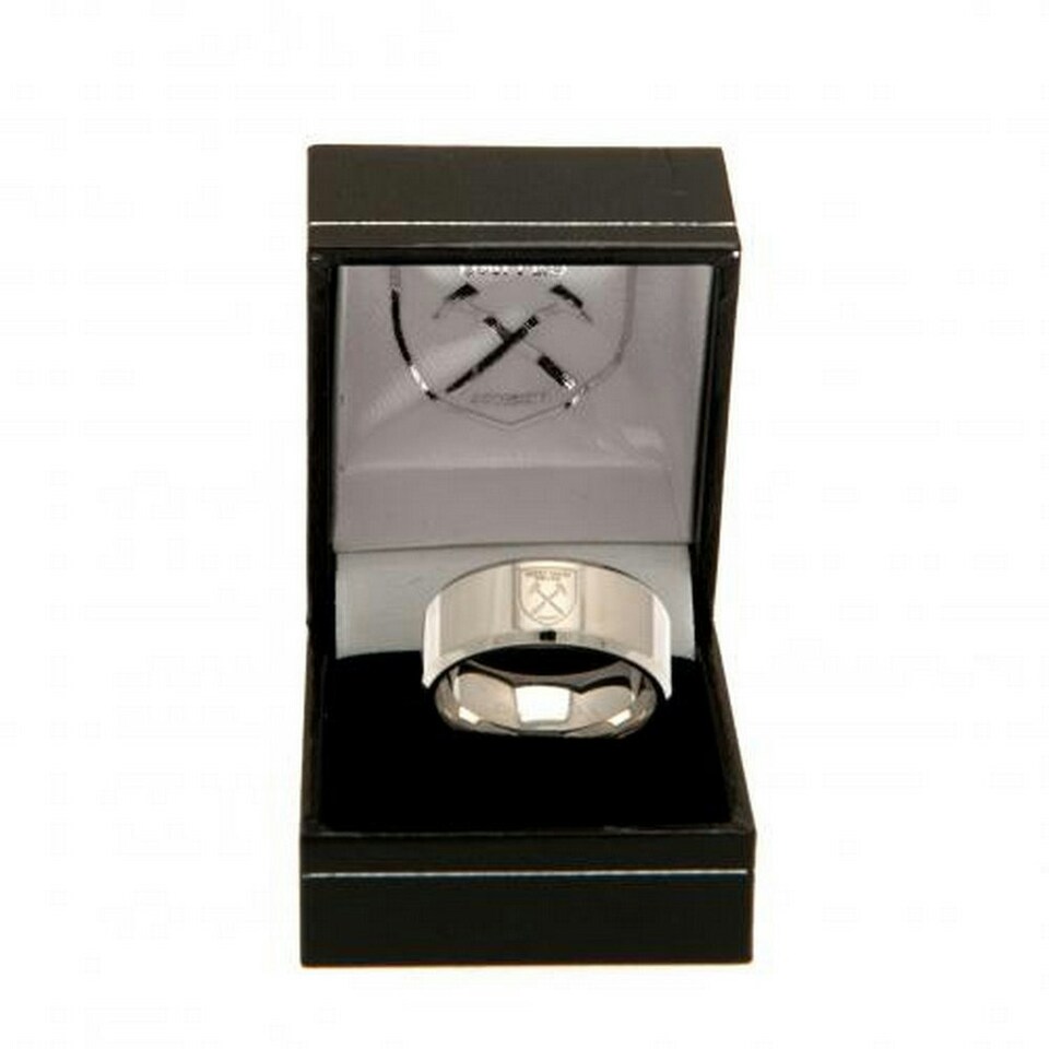 image 1 of West Ham United FC Band Ring - Silver - Small