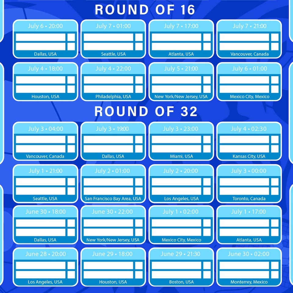 image 1 of World Football Championship Cup 2026 A0 Fixture Wall Chart