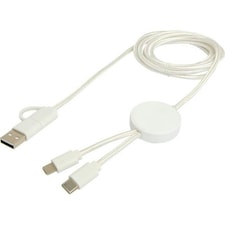 Citala Recycled ABS Plastic 5 in 1 Charging Cable - White - One Size