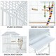 image 5 of Yaheetech 158.5 cm Tall Roof Top Birdcage with Rolling Metal Stand White