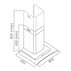 image 4 of SIA CGH80SS 80cm Stainless Steel Curved Glass Cooker Hood Extractor Fan