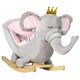 image 1 of HOMCOM Baby Rocking Horse Elephant Rocking Chair Rocker Toy, for 18-36 Months