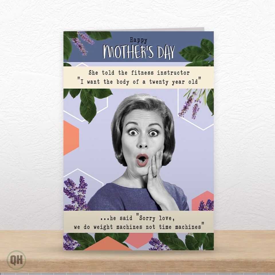 image 1 of We Do Weight Machines Not Time Machines...  - Funny Mother's Day Card