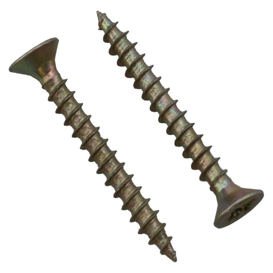 image 1 of 3.5mm x 30mm Countersunk Wood Chipboard Screw Fasteners PZ2 Drive 100pc