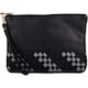image 3 of Soft Leather Clutch Bag / Pouch with Wrist Strap and Diamond Design Blue | Blue